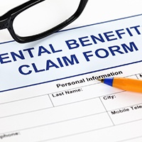 A dental insurance claim form