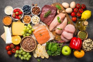 Table full of healthy food options
